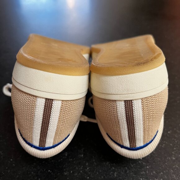 ROTHY'S "The Lace Up Sneaker," Biscuit (Cream, Beige and Brown) Sz 6 Exc. Cond. - Picture 7 of 8